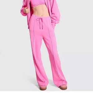 Victoria's Secret Pink Ivy Fleece Wide Leg Sweatpants track pants size medium